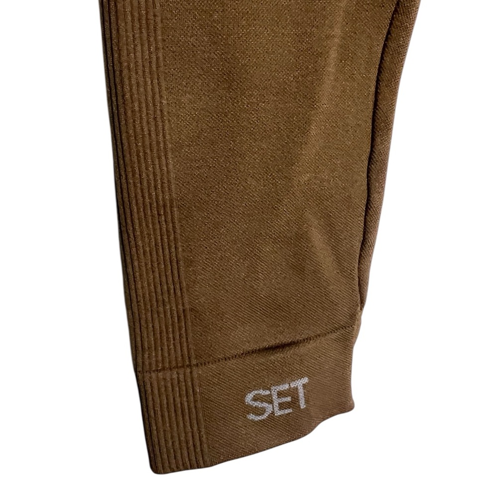SET Active Penny Brown Seamless Sculptflex Ribbed Leggings S - Picture 7 of 12
